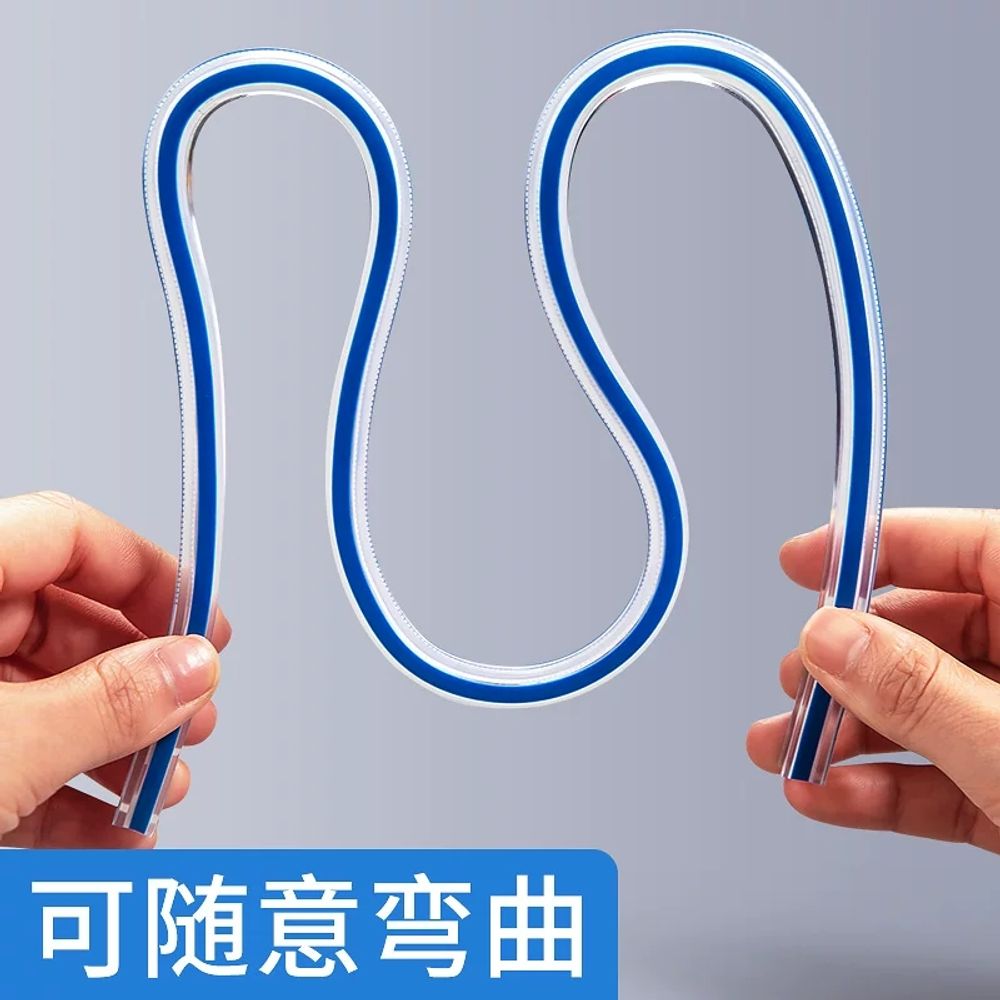 노브몰 다용도 곡선자 디자인 원호 자유 S자 플렉시블 자 제도 A. 30cm 자 이미지 6