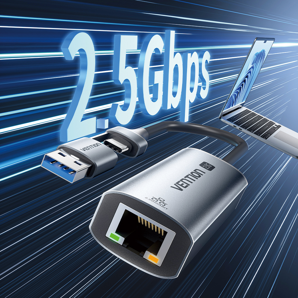 벤션 2in1 C타입 겸용 USB 2.5Gbps 기가비트 인터넷 랜카드 젠더 CFUHB - 상세 이미지 5