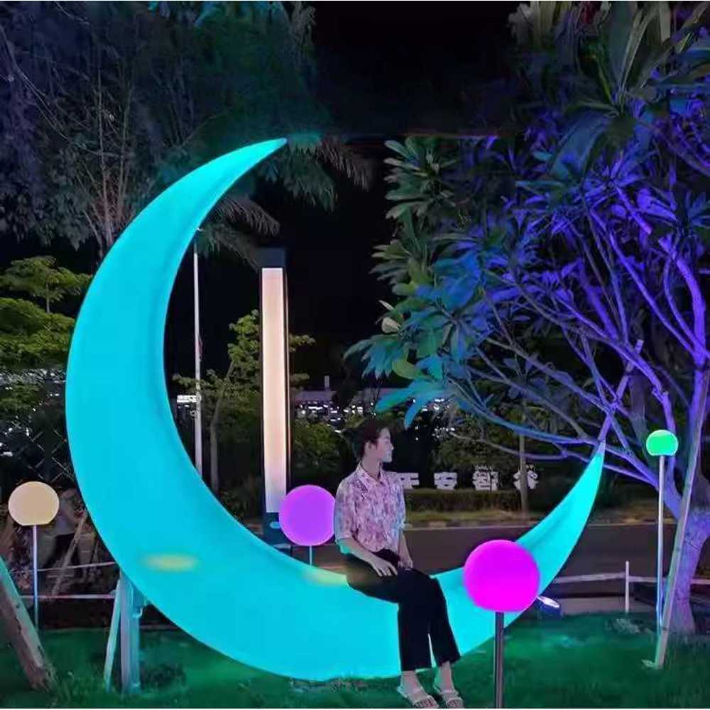 대형 달 조명 초승달 카페 행사장 배경 장식 스튜디오 - 상품 이미지