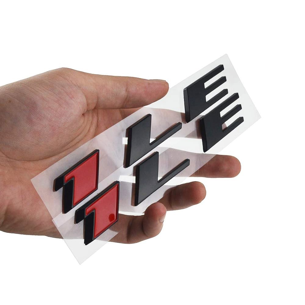 2X 1LE 엠블럼 배지 3D 1LE용 2010-15 명판 카마로 레드) (블랙 Black Red - 상품 이미지