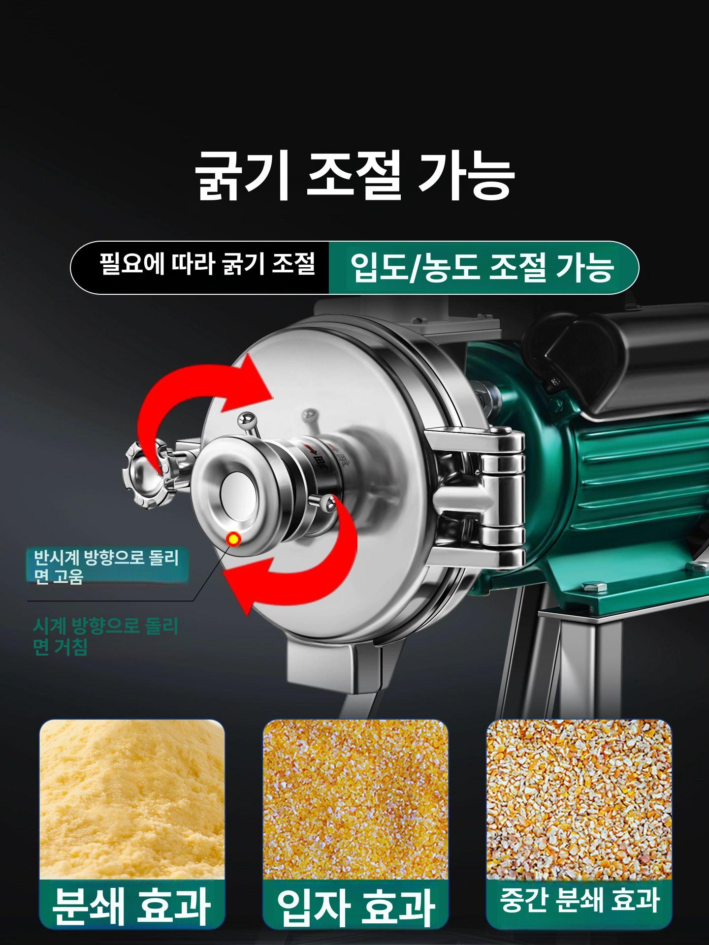 맷콩 업소용 4마력 콩가는기계 맷돌 두유기 전기 고속 강철 두부제조기 - 상세 이미지 4