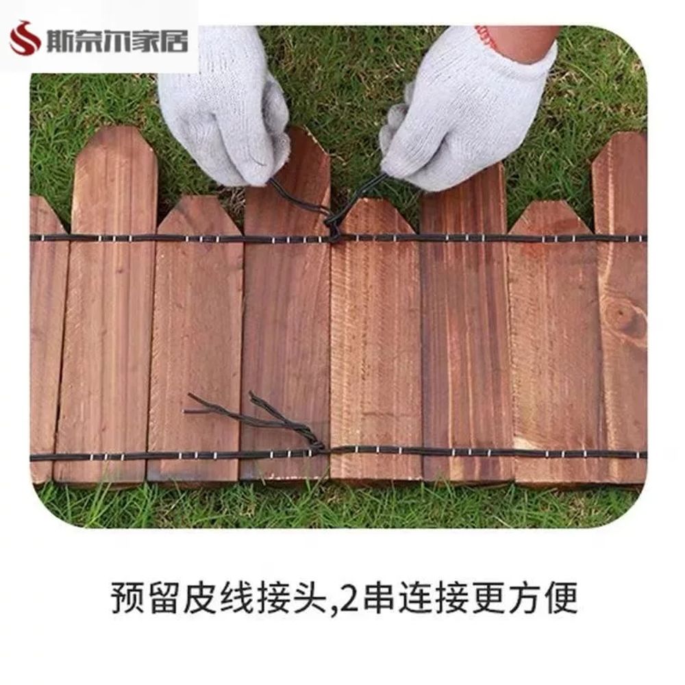꾸미기 발코니 경계 잔디 울타리 화단 가드닝 목재 원목 - 상세 이미지 2