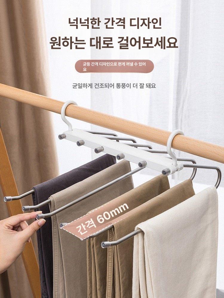 바지정리 행거 접이식 다용도 집게 논슬립 미끄럼방지 1개 - 상세 이미지 3