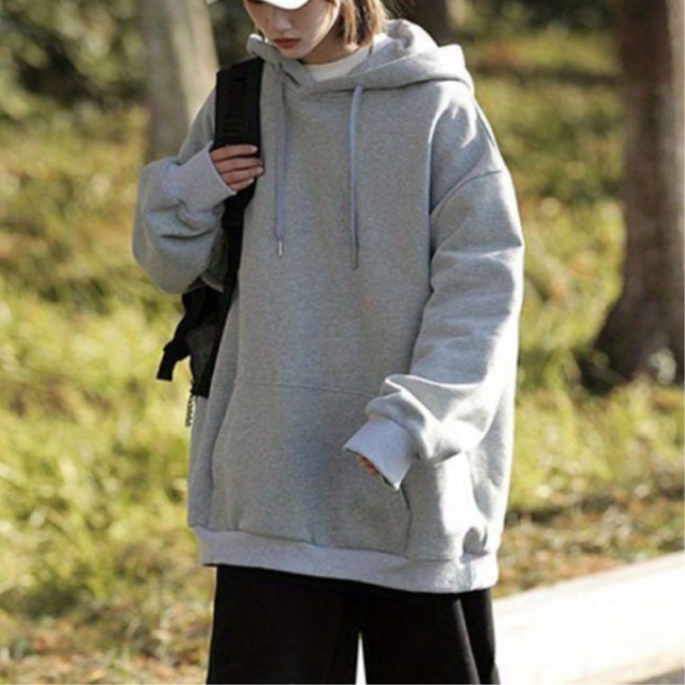 환절기 데일리룩 고민, 오버핏 무지 후드티 하나로 해결됩니다