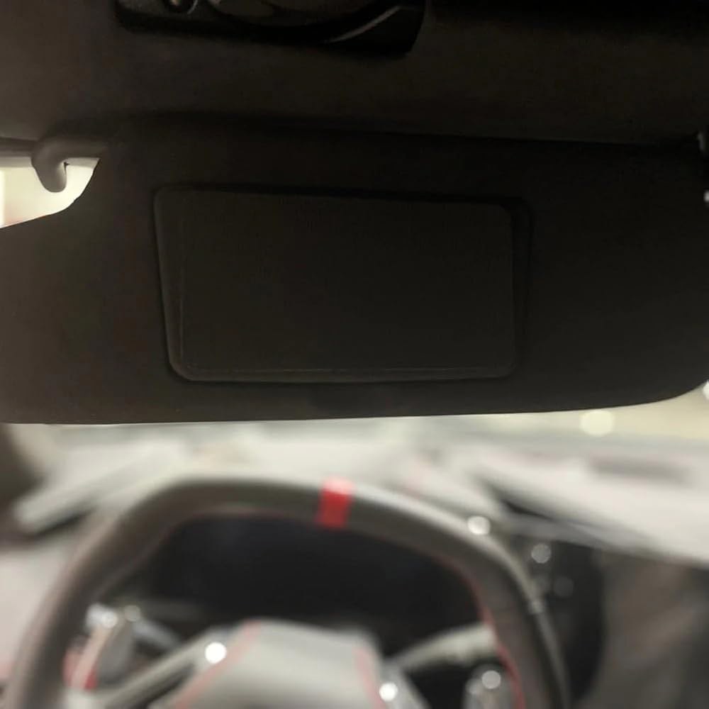 C8 Corvette Z06 선바이저 라벨 커버 블랙 코르벳 데칼 전용 스웨이드 2023-2025 Black - 상세 이미지 2
