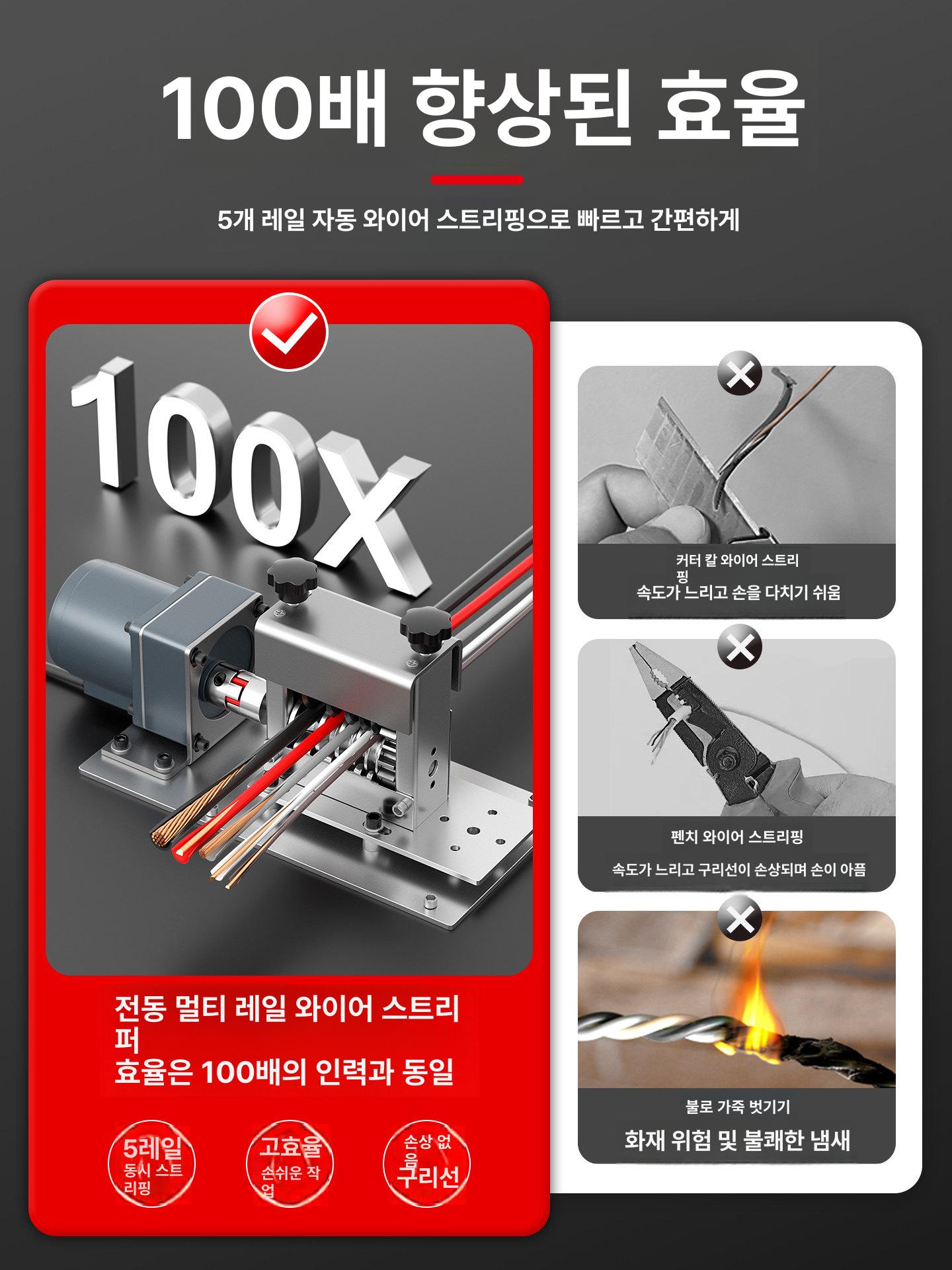 전선 탈피기 소형 박피기 폐전선 피복제거기 고물상 필링 전동 전선까는기계 폐동선 가정용 - 상세 이미지 3