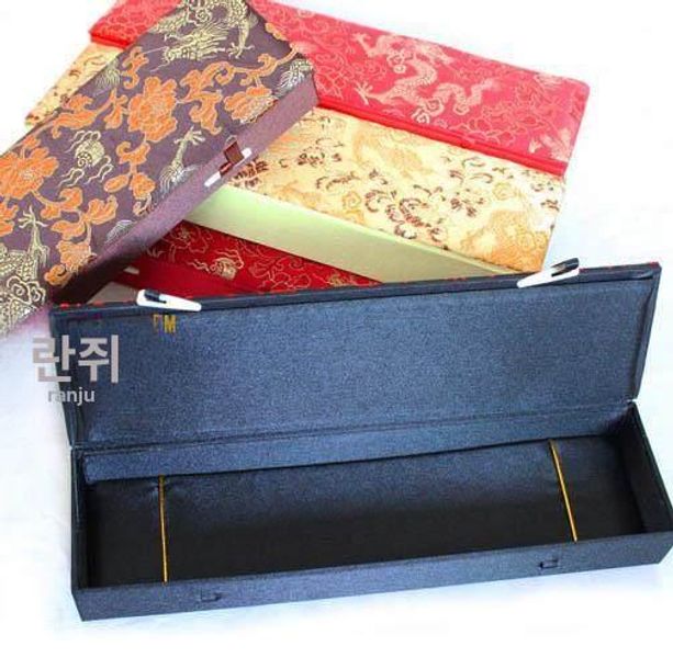 현악기 케이스 고쟁 거문고 아쟁 국악기 보관함 대형 레드 씨 패턴 - 상세 이미지 3