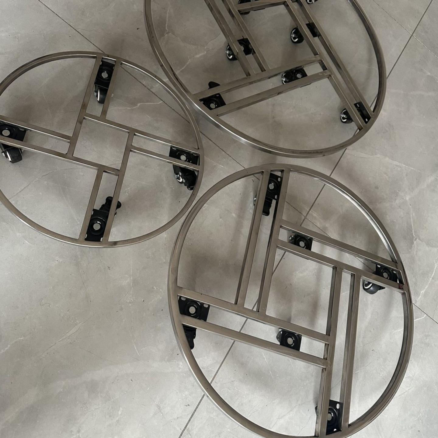 이동식 화분받침대 스테인리스 브레이크 기능 화분 이동대 사진과 동일 지름 35cm 두꺼운 - 상세 이미지 2