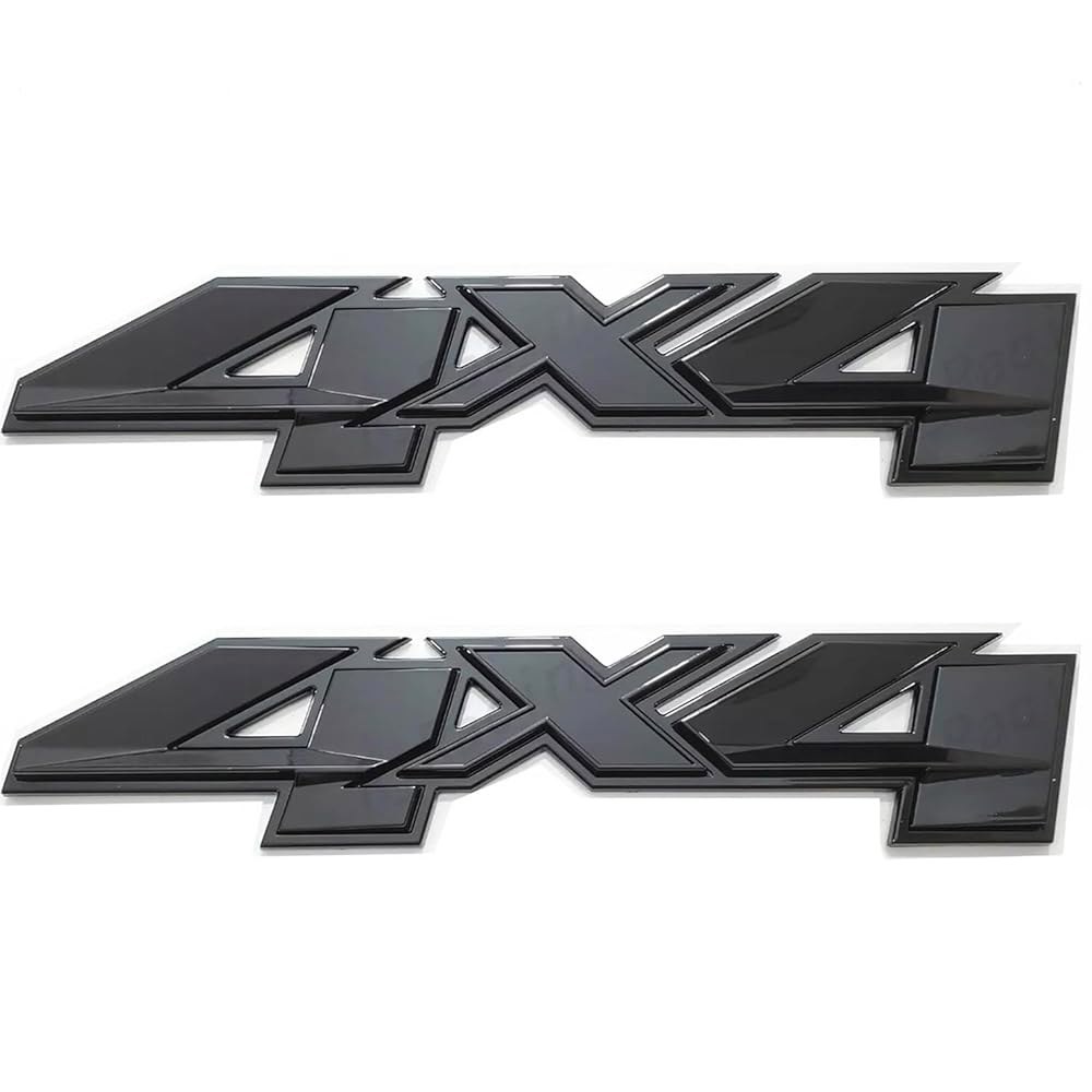 Pair Set Right and Left 4x4 2007-2023 Canyon 3500 Sierra 2500 HD 1500 Letter for Decal Badge Black) - 상품 이미지
