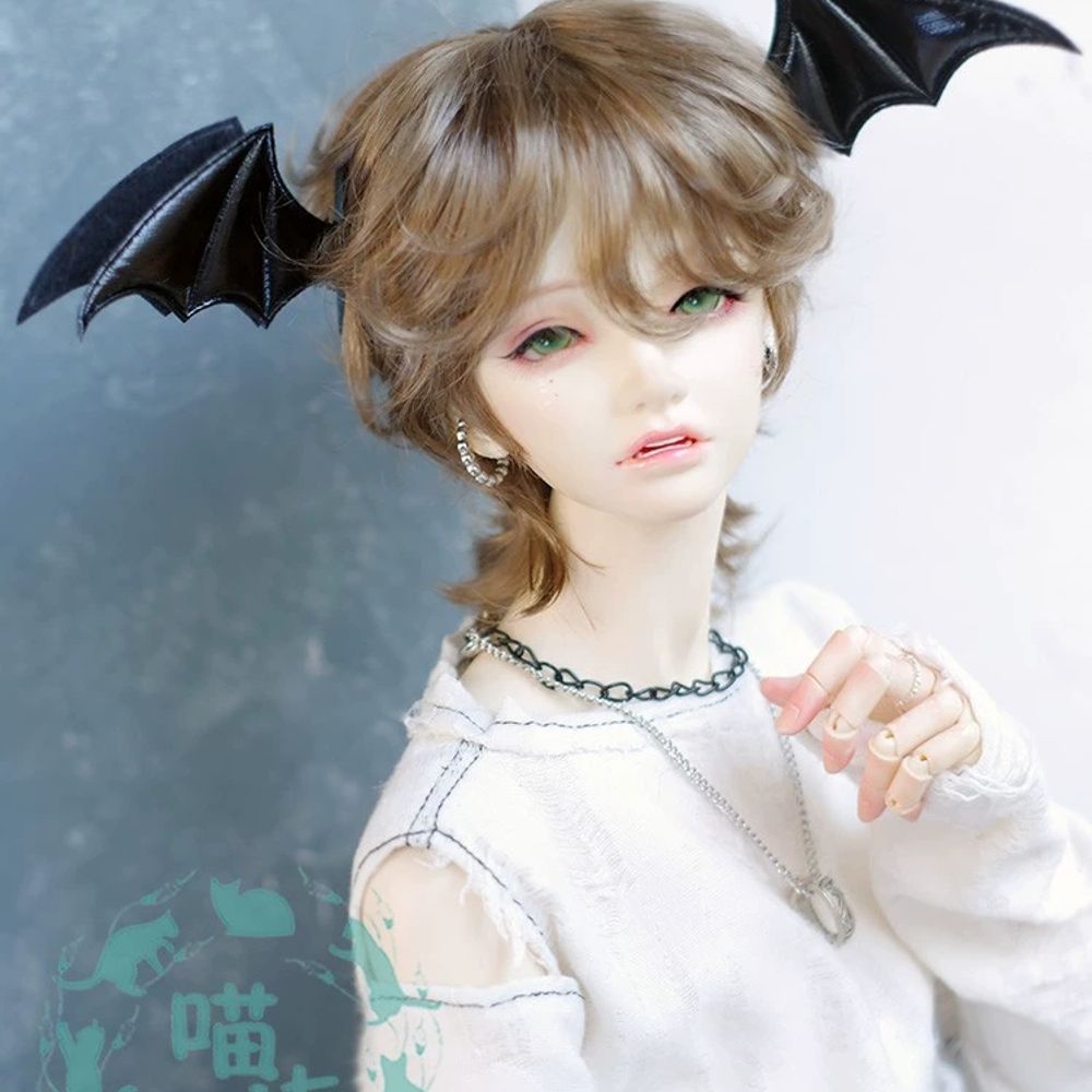 구체인형 가발 인조 가발 BJD 6점 모헤어 인형 8점 4 A. 검은색, A. 90inch - 상세 이미지 2