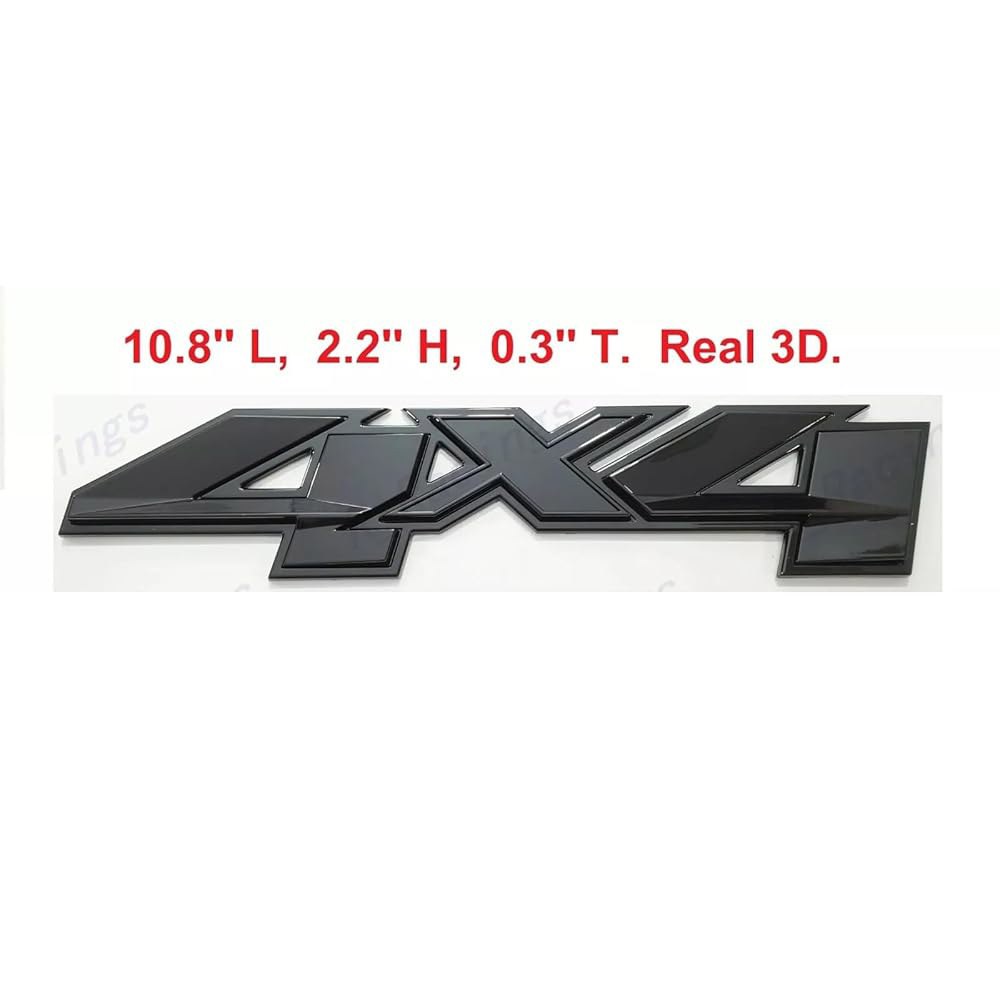 1PC Fender Rear 4x4 Emblem for Colorado Sierra HD Badge Letter Black) Decal Nameplate (Gloss 2500 15 - 상세 이미지 2