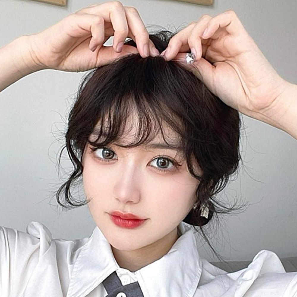시스루 앞머리 부분가발 자연스러운 웨이브 10~15cm 여성 박대표마켓 - 상세 이미지 2