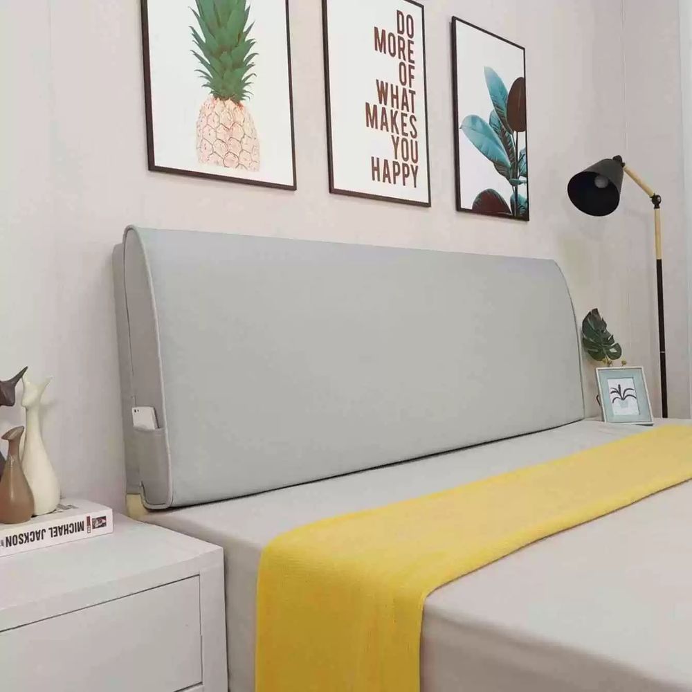북유럽풍 보드 머리판 베드 헤드 침대 커버 유럽식 라탄 - 상세 이미지 2