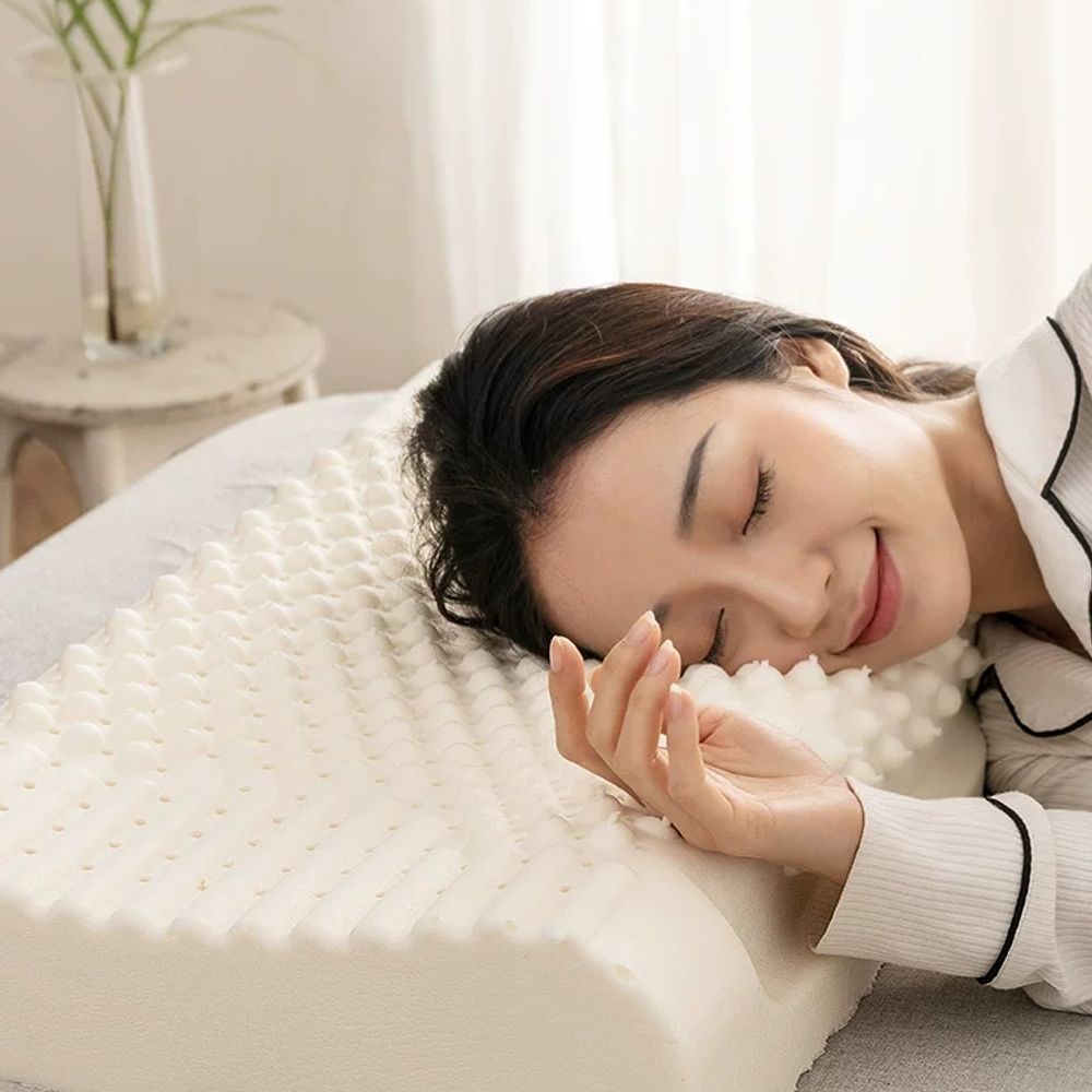 천연 라텍스 높은 베개 고탄성 28cm A. 용 라텍스 목받침 베개 개 팩, A. 02cm - 상품 이미지