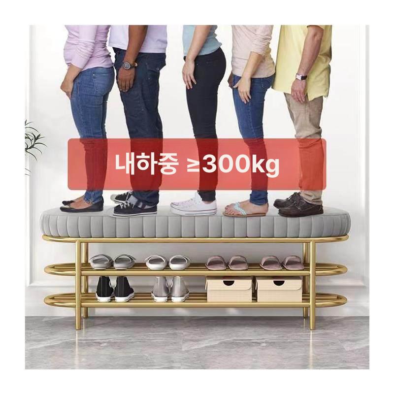 현관 수납 벤치 스툴 신발 보관함 틈새 폴딩형 정리함 크림화이트-내구성 고강도 가죽 60cm - 상세 이미지 5