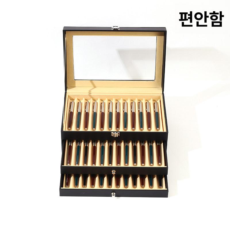 만년필보관함 볼펜 디스플레이 케이스 펜슬 수집함 보관함 보관 서랍장 거치대 수납 우드 - 상세 이미지 4