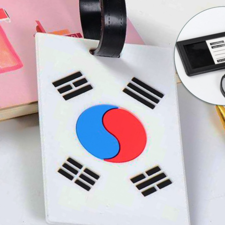 태극기 네임택 골프 러기지 캐리어 표시 골프백 이름표 대한민국 국기 태극 광복절 - 상품 이미지