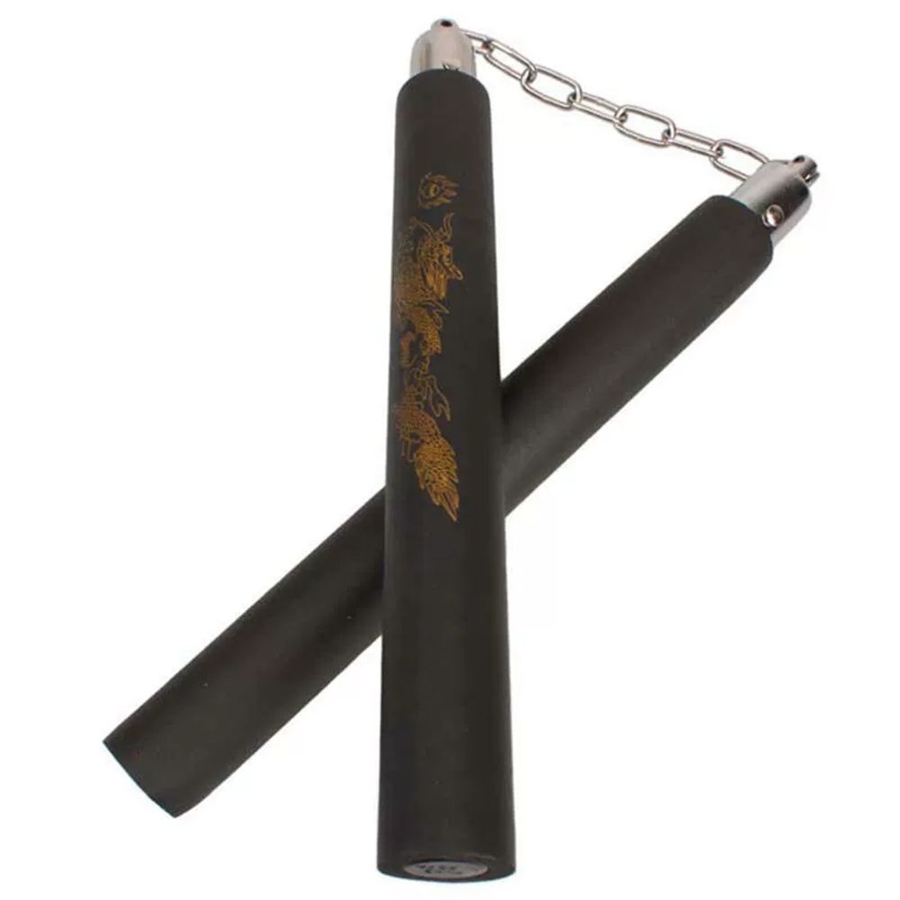 흑단 나무 쌍절곤 연습용 무술 쌍절봉 초급자 삼절곤 연 A. Hot Martial Arts Foam Nunchus Nunchaku tern Blac - 상세 이미지 3