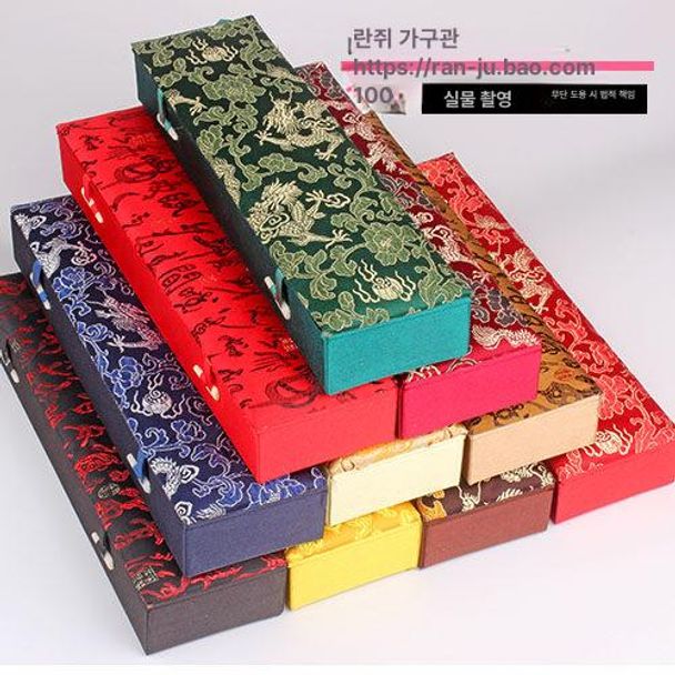 현악기 케이스 고쟁 거문고 아쟁 국악기 보관함 대형 레드 씨 패턴 - 상세 이미지 2