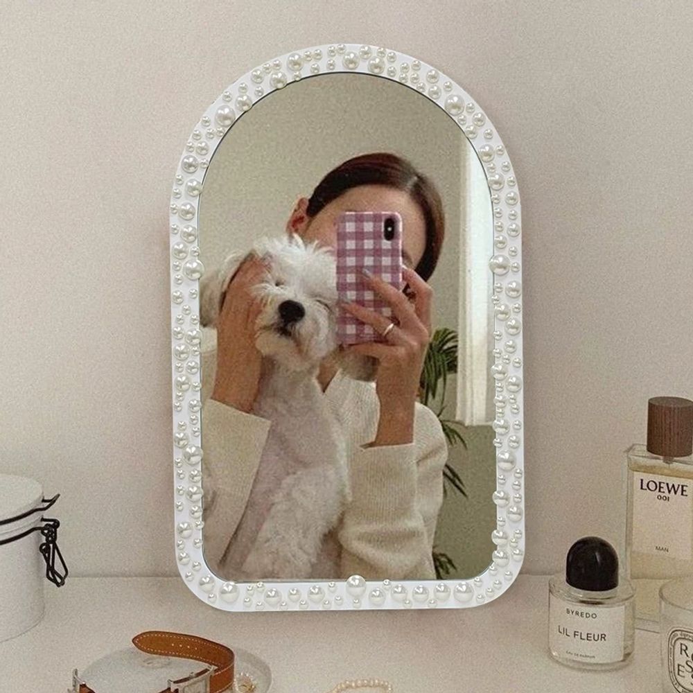 핑크 공주 전신거울 옷가게 피팅 벽거울 빈티지 A. 5080cm 터치 디포깅 LED 모델 - 상세 이미지 3