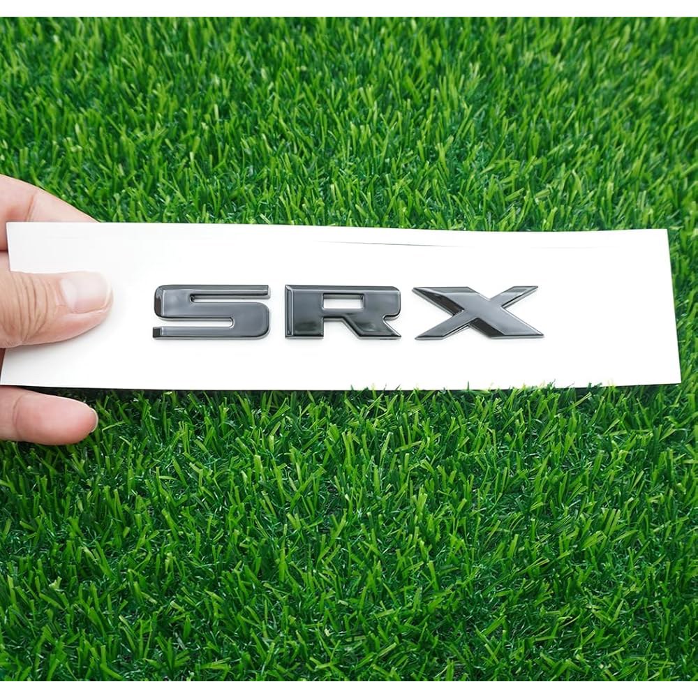 1Pc SRX Emblem Rear Trunk for Decklid (Gloss Nameplate Letter 3D Badge Replacement Black) - 상품 이미지