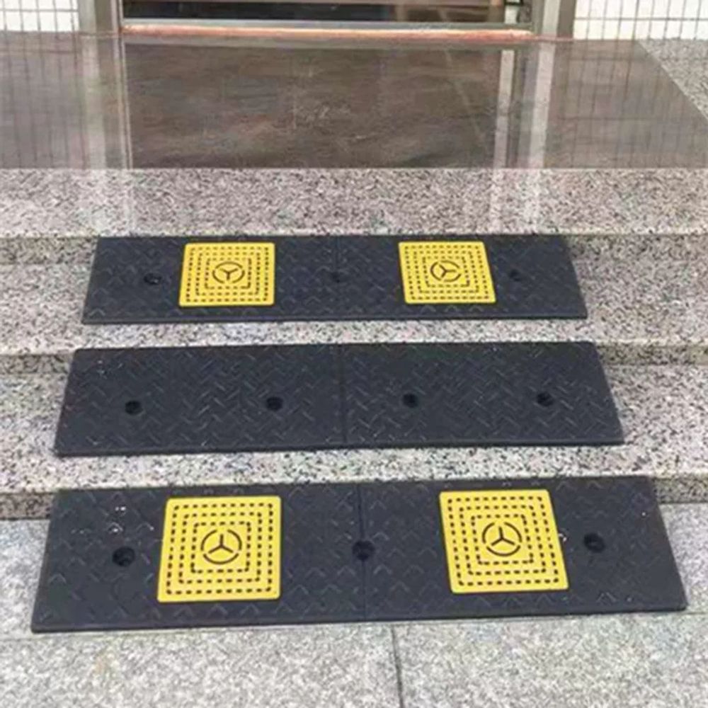 삼각 방지턱 주차장 패드 오르막 경계 도로 패널로 경사 받침 A. 포르노 98x25x4 - 상세 이미지 2