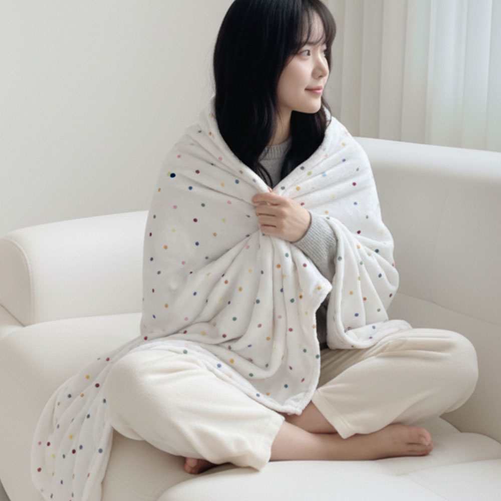 디어앤미 따뜻하고 포근한 사무실 학생 무릎 극세사 겨울 담요 - 상세 이미지 3