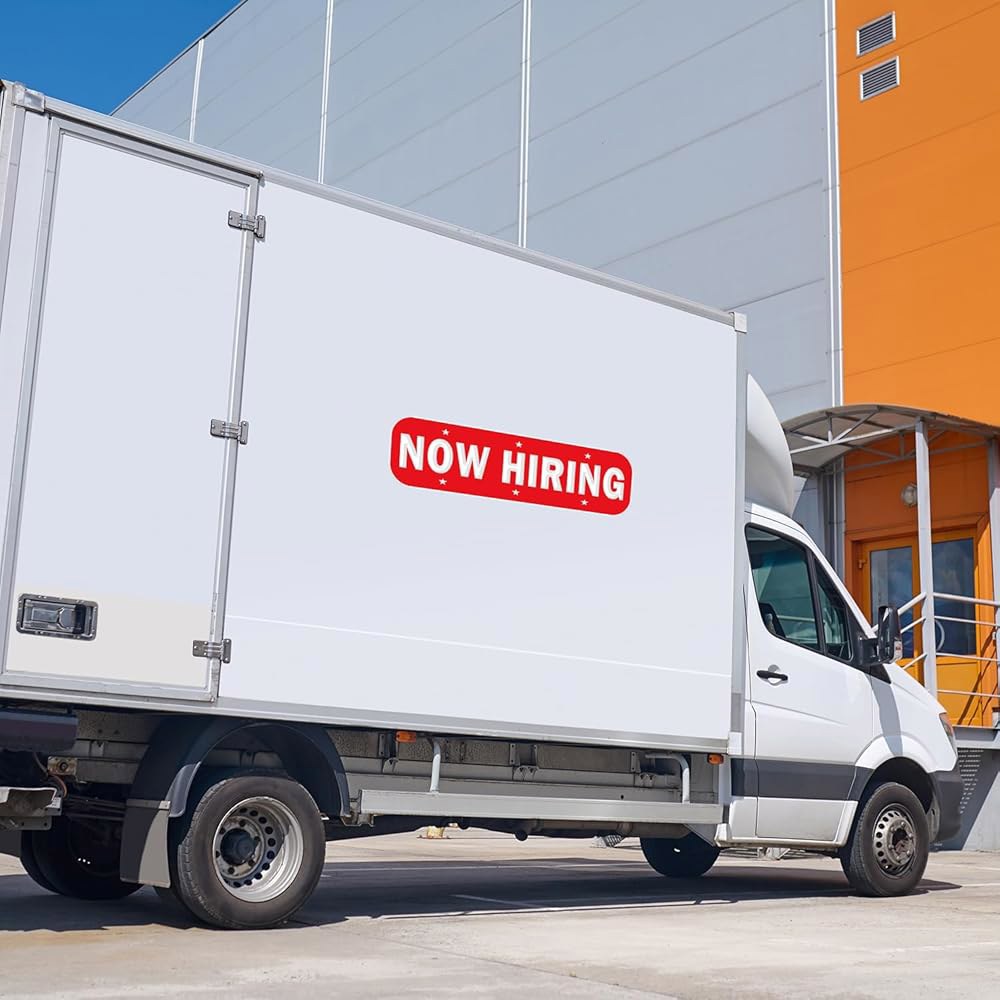Now Hiring 자동차 자석, 트럭용 (Red-Now 고용 반사 차량 재사용 가능한 x 표지판, Hiring-2팩) 광고 강한 튼튼한 39.9 5.3인치) 13.5cm(15.7 - 상세 이미지 2