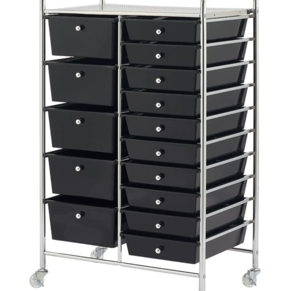 미용실 도구커트 가위정리대 트레이 서랍장 롯드 - 메인 이미지