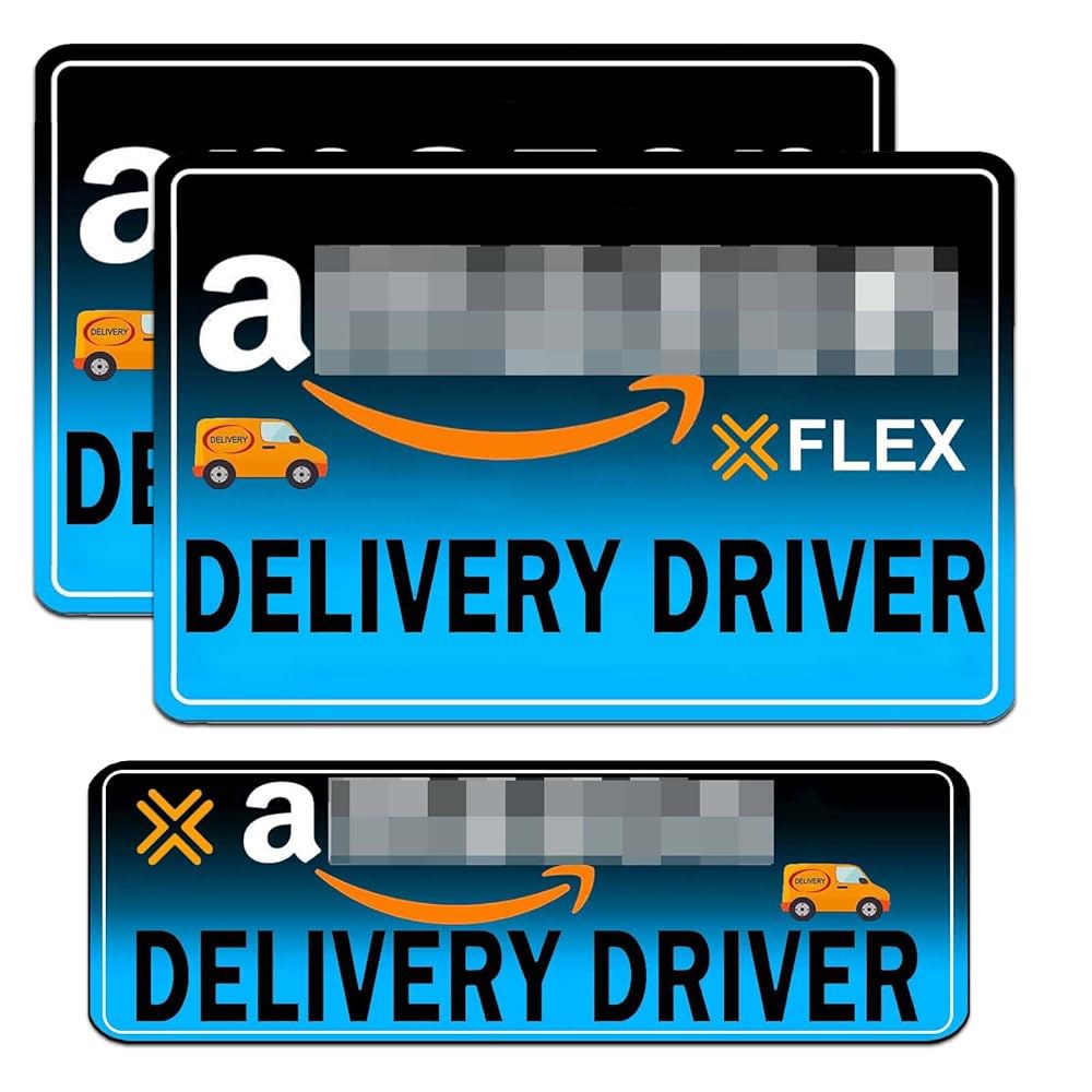 Flex Delivery 드라이버 자동차 자석, 방수 3개, 멈추는 내후성 차량 도어 범퍼 자석 반사 자주 배송 높은 및 표지판, 탈착식 세트 - 상품 이미지