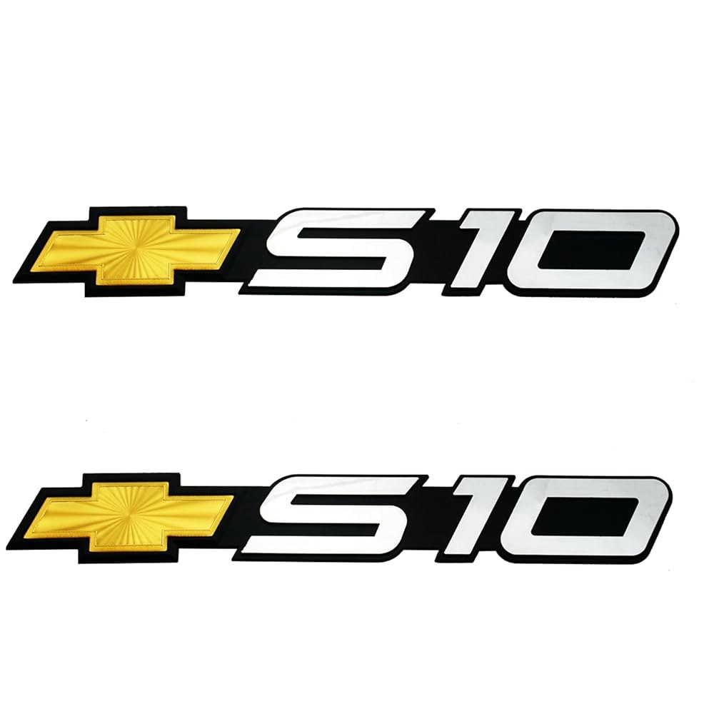 2팩 도어 테일게이트 펜더 엠블럼 S10 (옐로우) 배지 3D 교체품 명판 15629983 94-04 - 상품 이미지