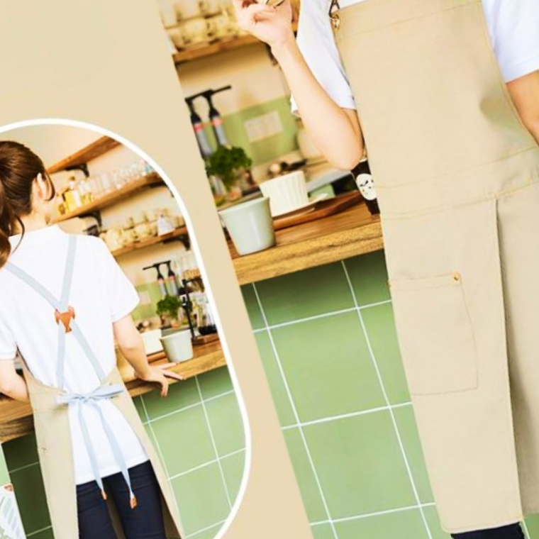 다용도 앞트임 방수 주방 앞치마 미술 작업용 카페 바리스타 앞치마 유니폼