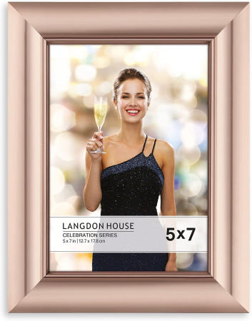 Langdon House [해외]랭던 하우스 5x7 로즈 골드 액자 컨템포러리 글램 사진 월 마운트 또는 테이블 탑 축하 컬렉션 5x7 Rose Gold