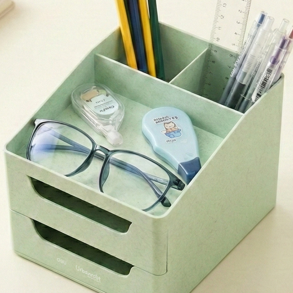 리사이클 어반루트 2단 서랍 연필꽂이 수납 정리 보관함 펜꽂이통 이미지 8
