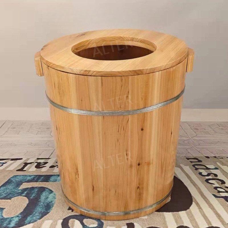 가정용 좌훈기 나무 뜸방석 찜질기 좌훈의자 훈증기 40cm 훈제 뚜껑 양동이 - 상세 이미지 2