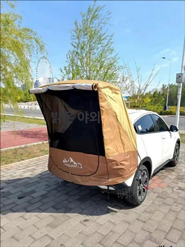 차박 트렁크 차박용 도킹 차량용 그늘막 차박쉘터 SUV 1단 그레이 폴대 없음 1.8-1.9 m - 상세 이미지 2