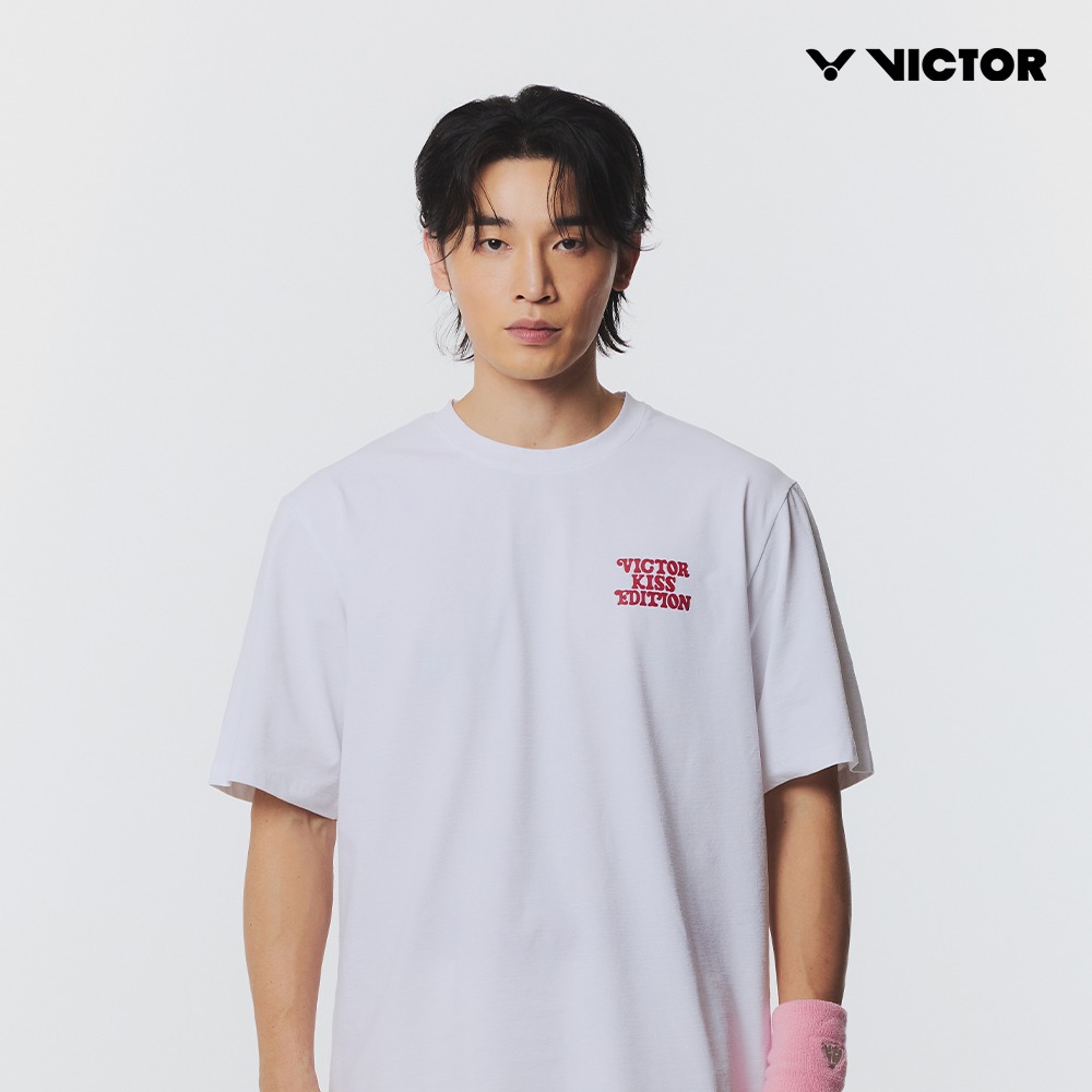 빅터 키스에디션 배드민턴 반팔 오버핏 티셔츠 발렌타인데이 커플룩 VT26ATO212U - 상세 이미지 2