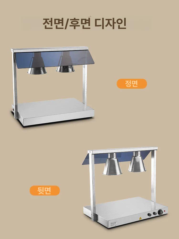 음식 온열기 보온기 푸드워머 보온 기능 원형 워머 기기 2구 스틸 - 상세 이미지 5