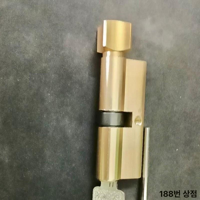 실린더 현관 문닫힘 고정 문 실내 도어 하드웨어 황동 실버 플랫 버클 합금 + 철 사각 헤드 - 상세 이미지 3