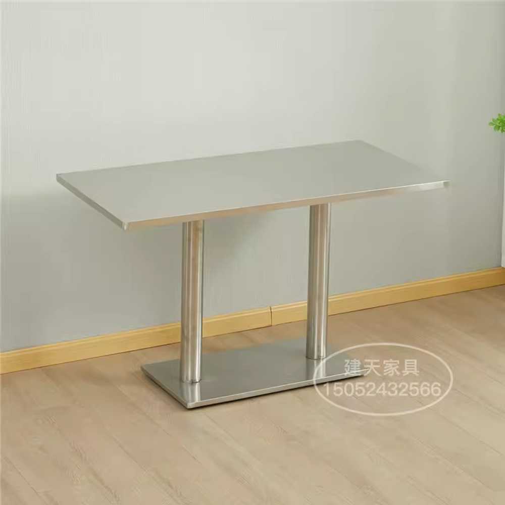 업소 스텐 테이블 의류매장 모던 협탁 고기집 사각판 60x60cm 스테인리스 V자 다리 테이블 이미지 8
