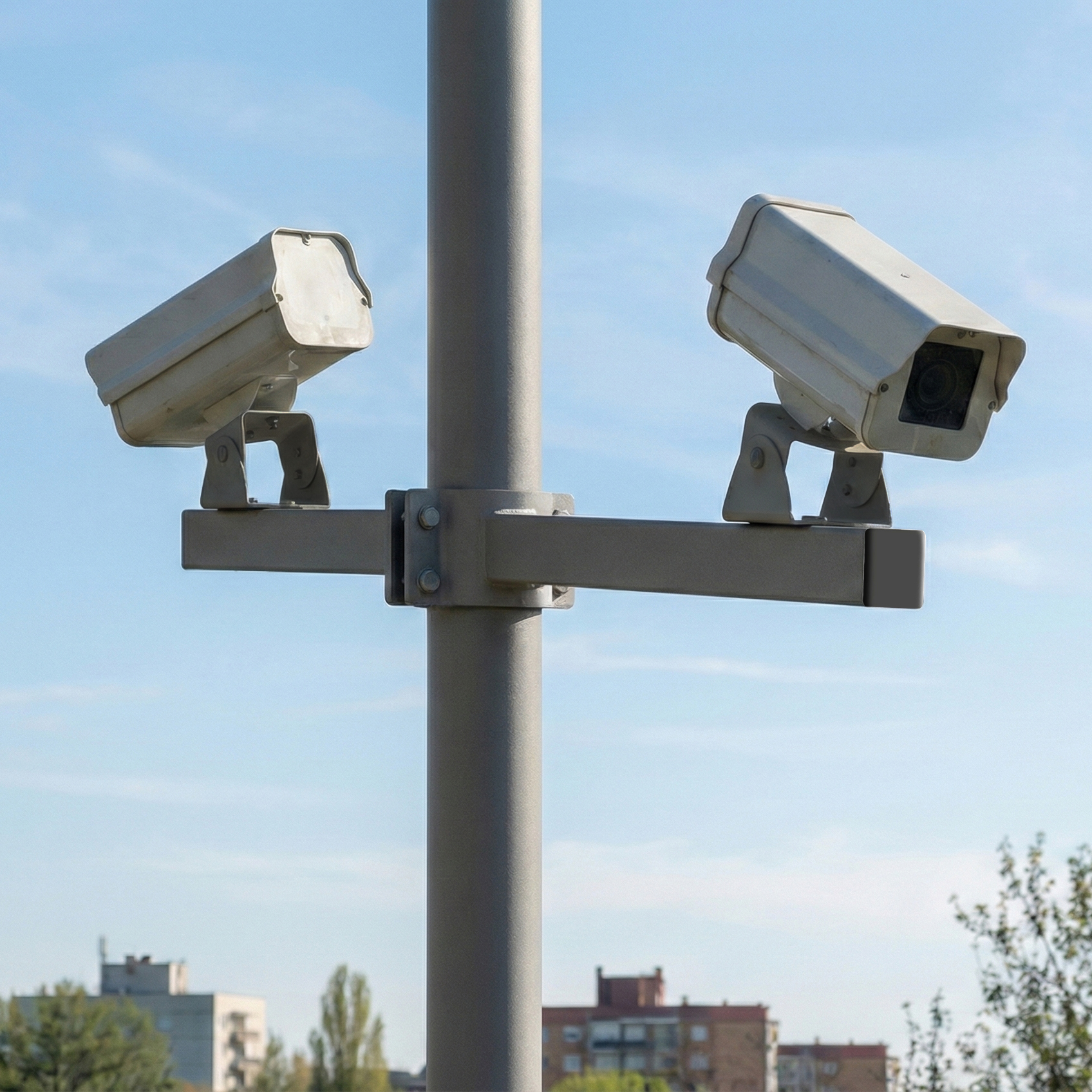 CCTV 브라켓 카메라 거치대 받침대 각파이프 각도조절 자립식 암대 고정대 - 상세 이미지 4