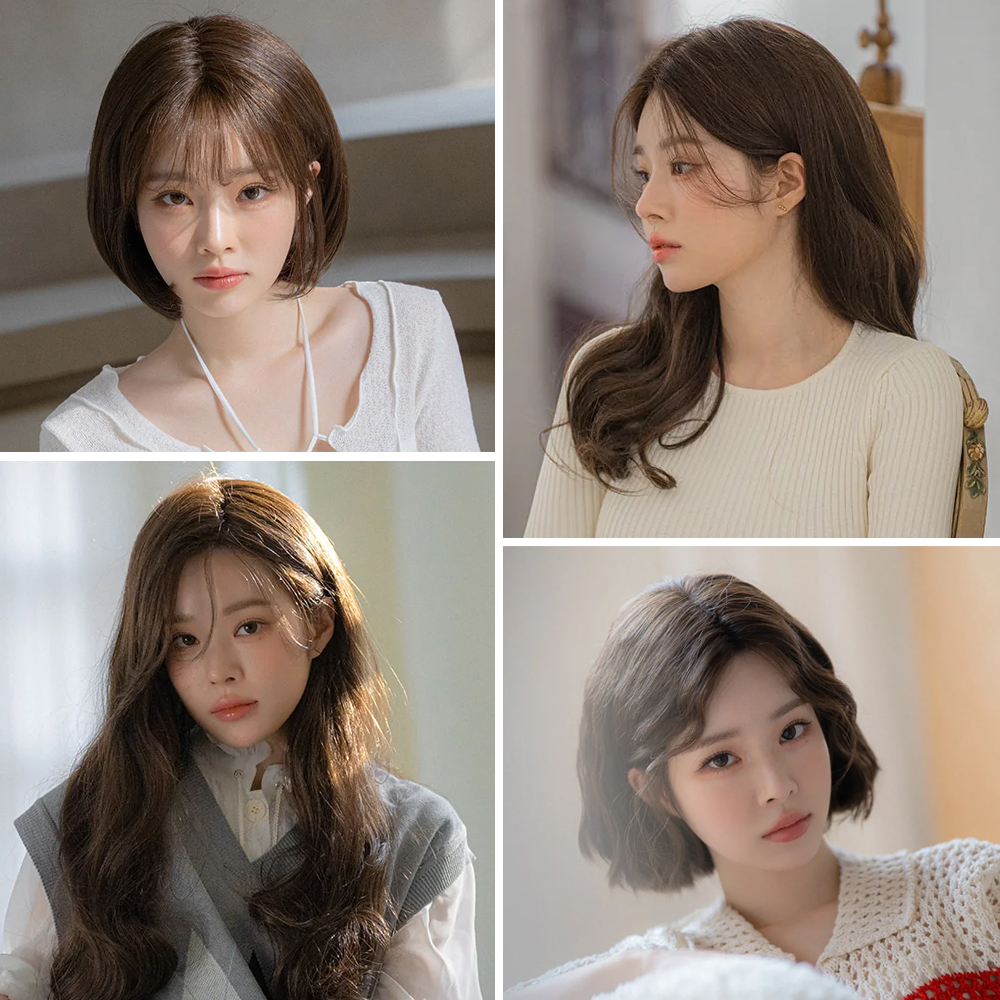 가발나라 여자가발 인모 블렌딩 레이스스킨 항암용 수제 통가발 BEST 6종 - 상품 이미지
