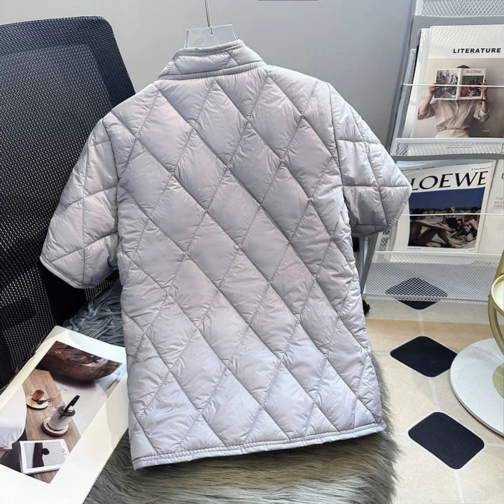 할머니조끼 퀼팅 반팔패딩 누빔 사 경량 A. DH2425카키, A. DH2425카키 - 상세 이미지 4