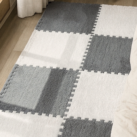 30X30cm 퍼즐 매트 체크 무늬 러그 카페트 놀이방 층간 소음 방지 거실 인테리어