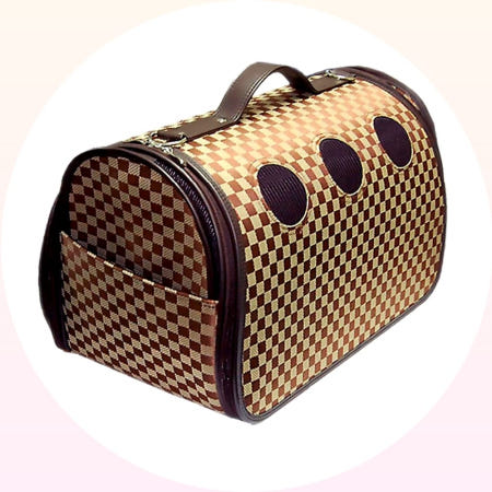 강아지이동장 세이펫 미라클 클래식 브라운 애견 가방 케이지 이동가방 커머스픽201