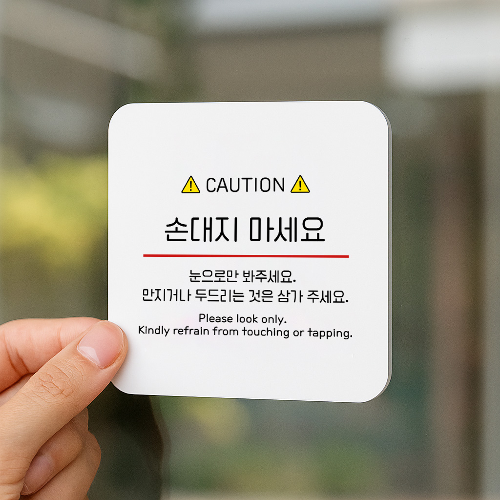 손대지 마시오 만지지 마세요 안내판 187 100x100 - 상품 이미지