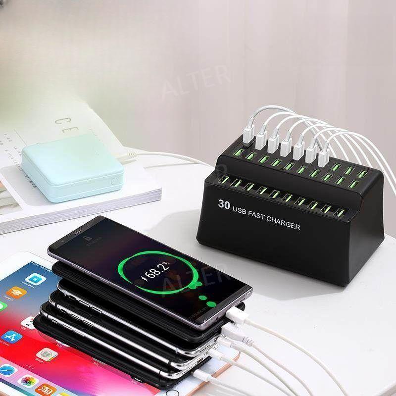 USB 멀티포트 허브 C타입멀티허브 대용량 어댑터 에어 노트북 30포트 A7 150W+type-c10개 - 상세 이미지 3