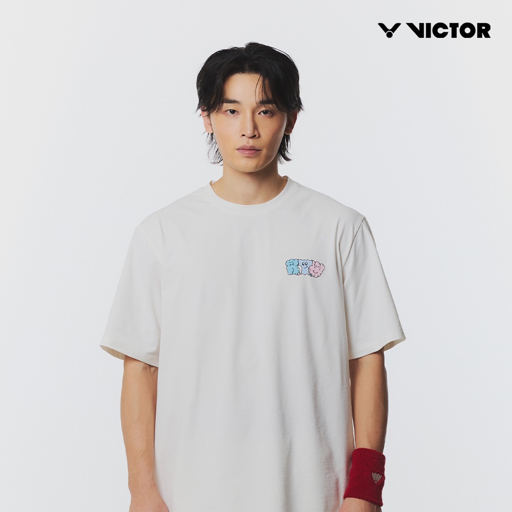 빅터 키스에디션 배드민턴 반팔 오버핏 티셔츠 발렌타인데이 커플룩 VT26ATO211U - 상세 이미지 2