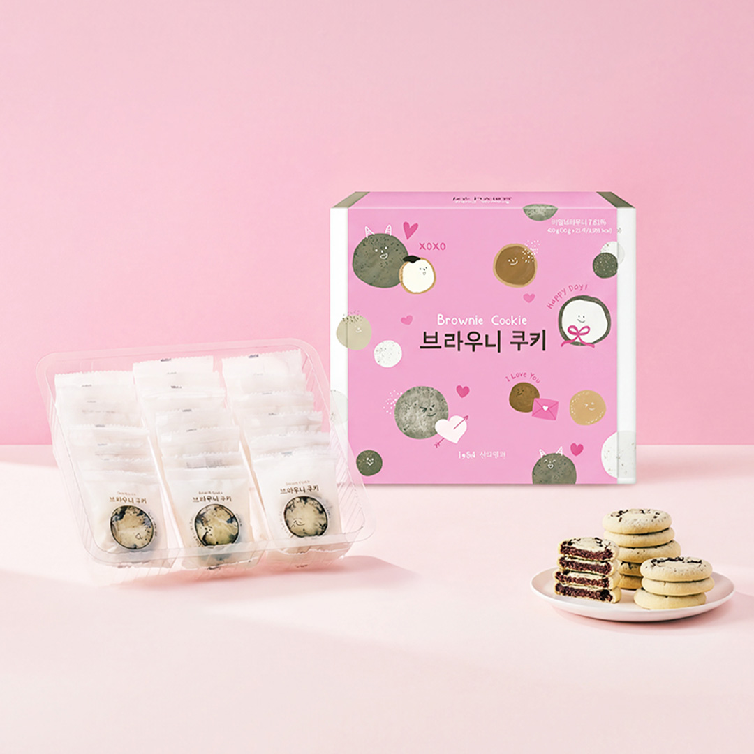 신라명과 브라우니쿠키세트 (21개입) 선물용쇼핑백 제품 이미지
