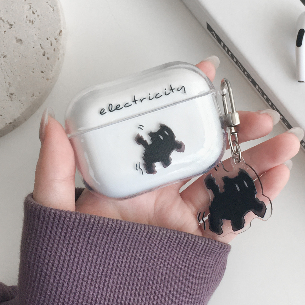 전기 고양이 에어팟 케이스 프로3 4세대 2 1 귀여운 커플 심플 TPU 제품 이미지